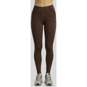 Rebel Legging d'Équitation Beltloops Rosegold Crystals Full Grip Marron