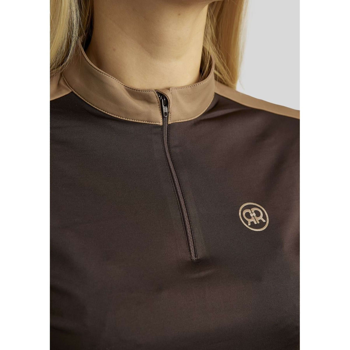 Rebel Polo Block Colored Longues Manches Marron