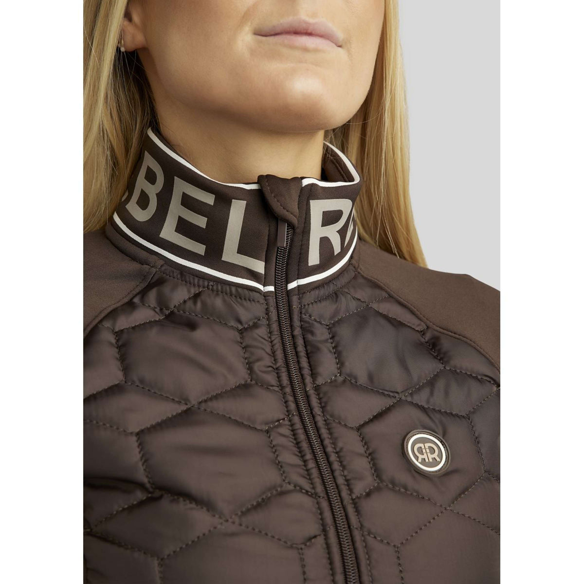 Rebel Veste Logo Printed Hybrid Marron