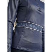 Rebel Chemise Logo Printed Shiny Coated Fabric Marin