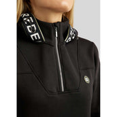 Rebel Pull col Hoodie Quarter Zip Logo Noir