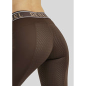 Rebel Legging d'Équitation Logo Elastic Waistband Full Grip Marron