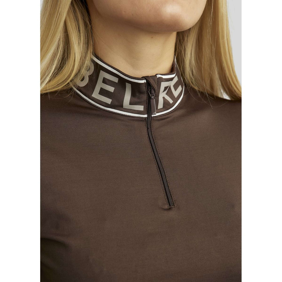 Rebel Chemise Baselayer Logo Collar Marron