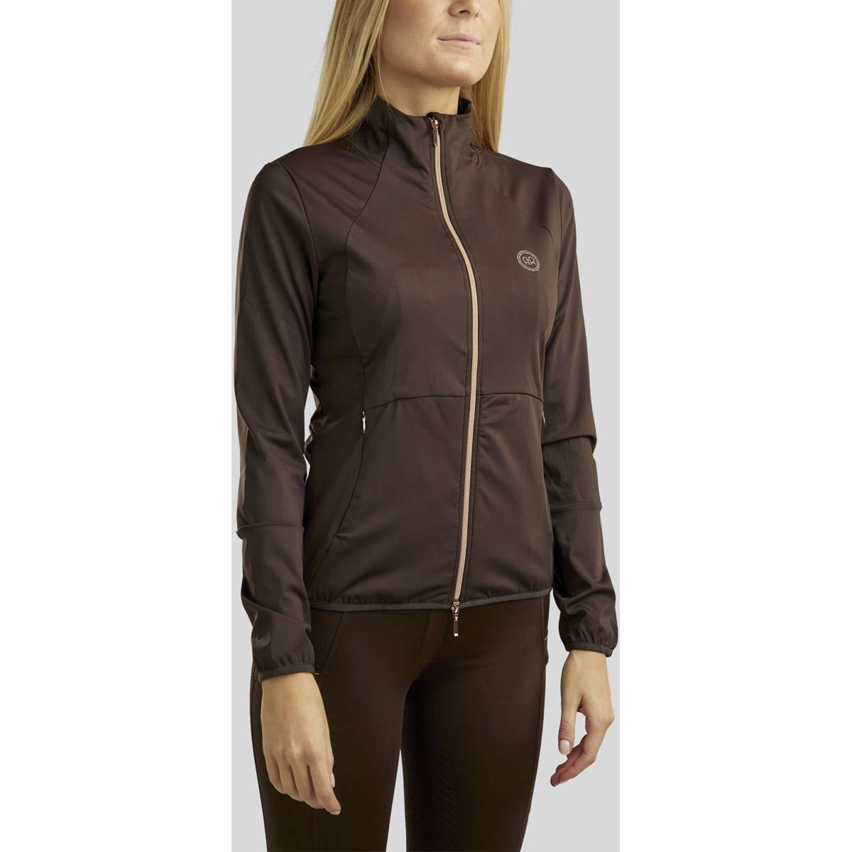 Rebel Blouson Softshell Rosegold Crystals Marron