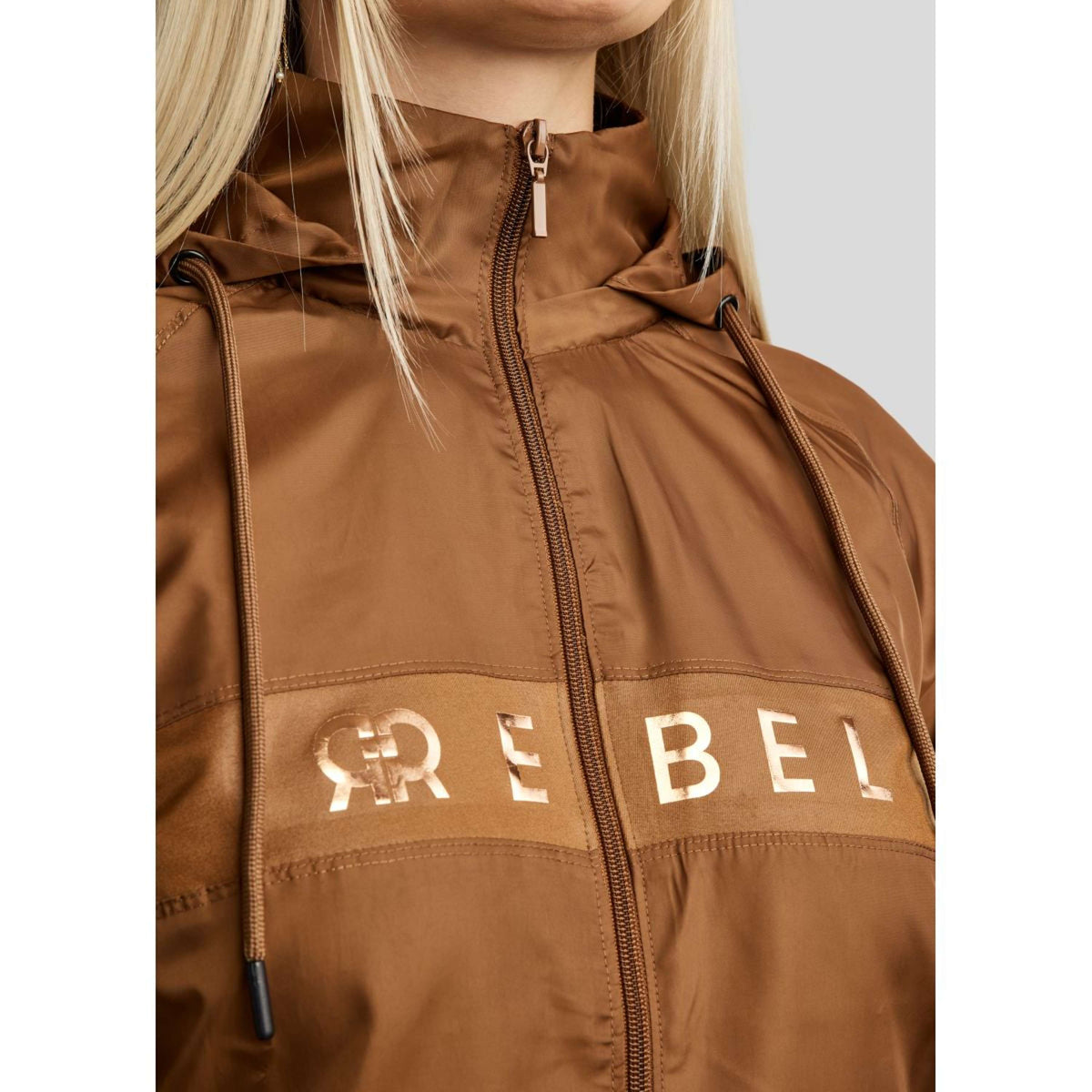 Rebel Blouson Foilprinted Logo Toffee