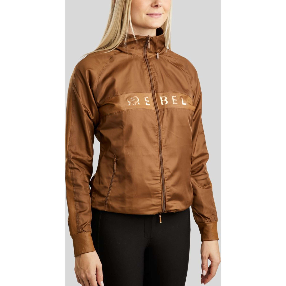 Rebel Blouson Foilprinted Logo Toffee