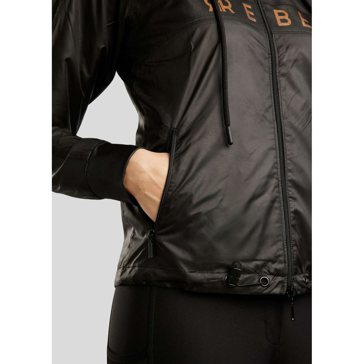 Rebel Blouson Foilprinted Logo Noir