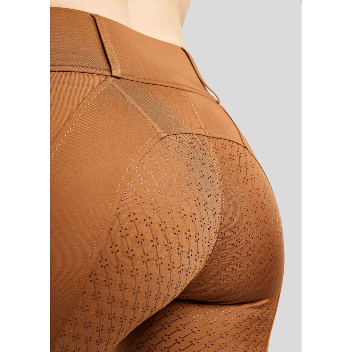 Rebel Legging d'Équitation Tone in Tone Crystals Full Grip Toffee