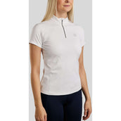 Rebel T-Shirt Tone in Tone Crystals Blanc