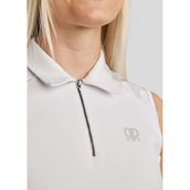 Rebel Sans Manches Chemise Tone in Tone Crystals Blanc