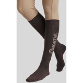 Montar Chaussettes d'Équitation Logo Marron