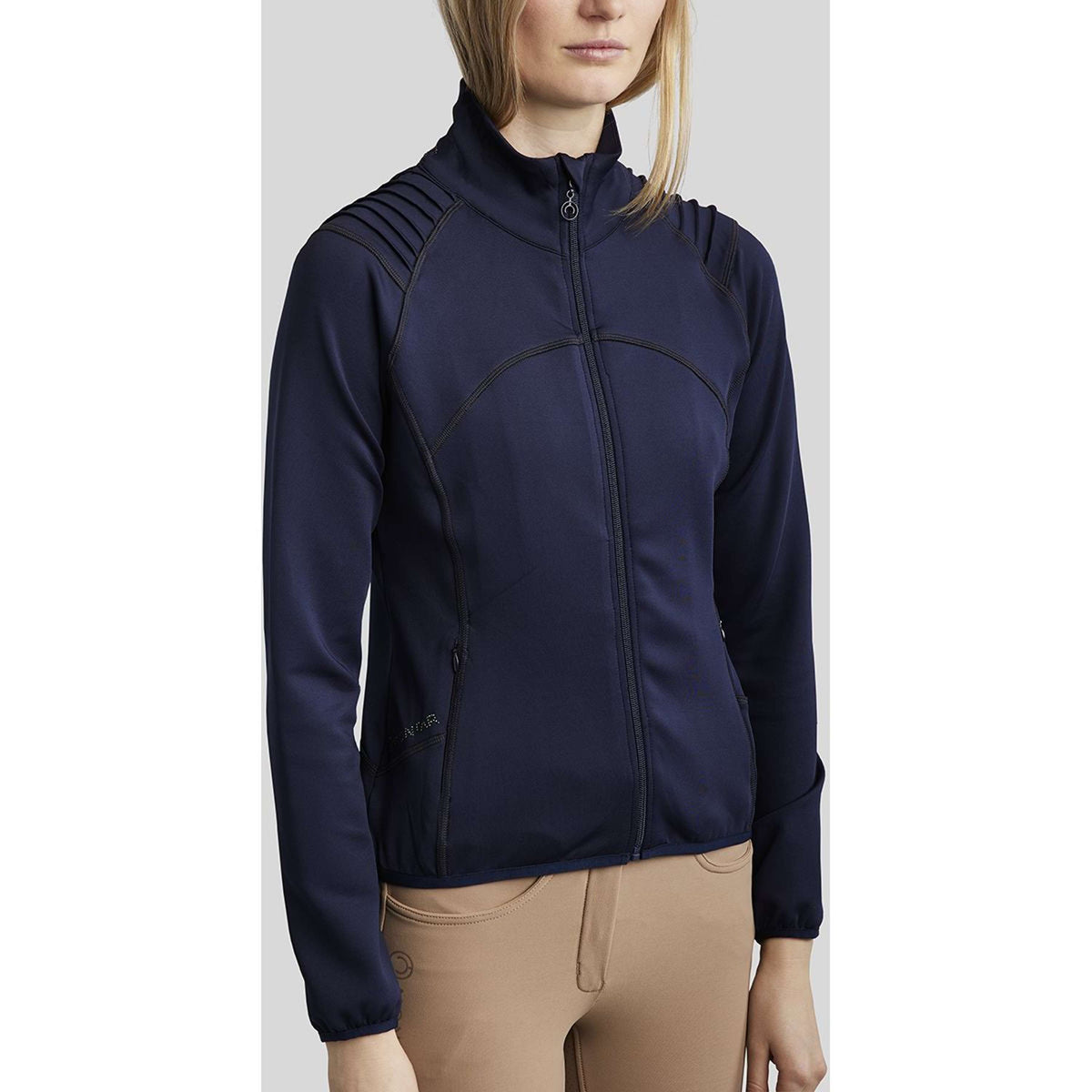 Montar Blouson MoPaige Pintucks Crystals Marin foncé