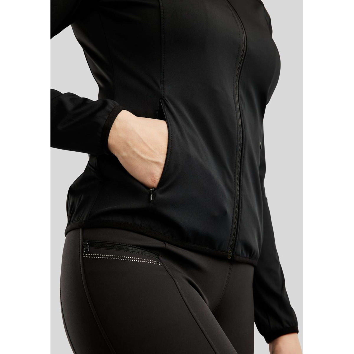 Montar Blouson MoPearl Pintuck Gun Metal Crystals Noir