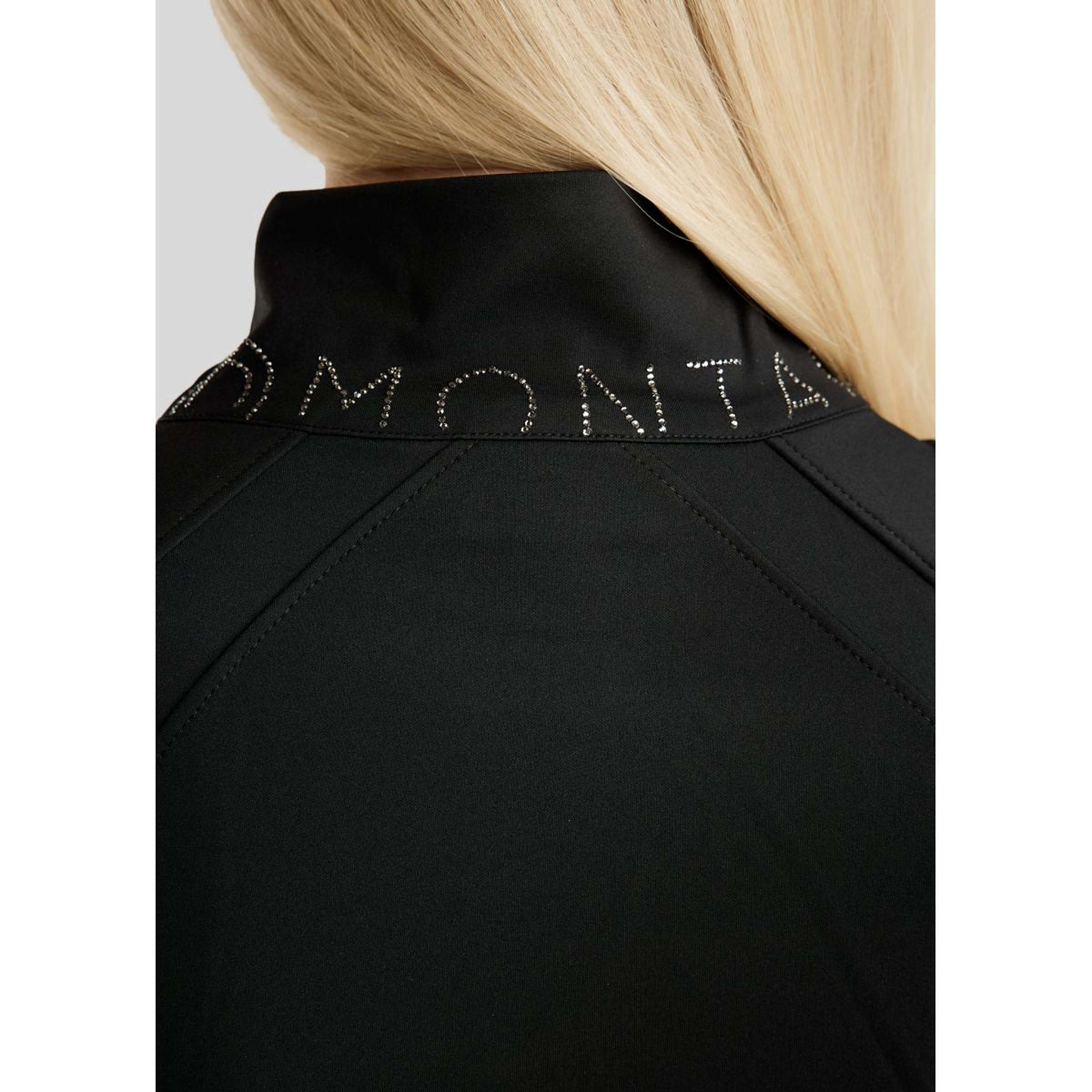 Montar Blouson MoPearl Pintuck Gun Metal Crystals Noir