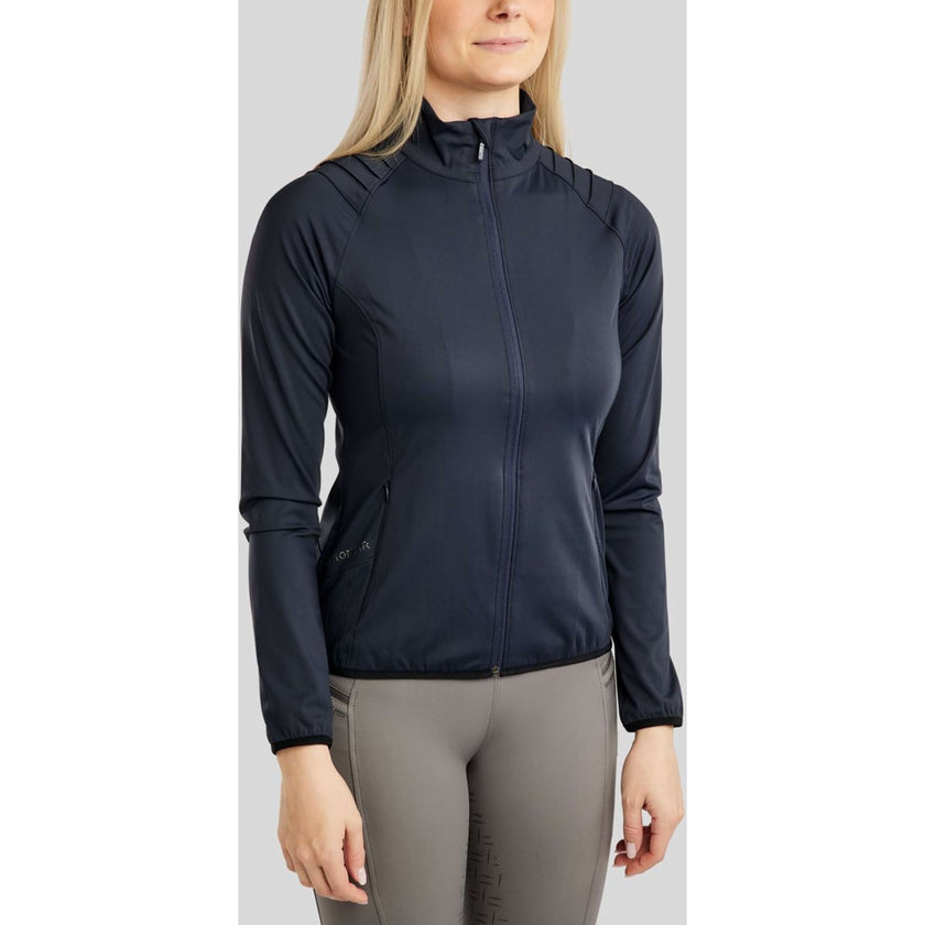 Montar Blouson MoPearl Pintuck Gun Metal Crystals Marin