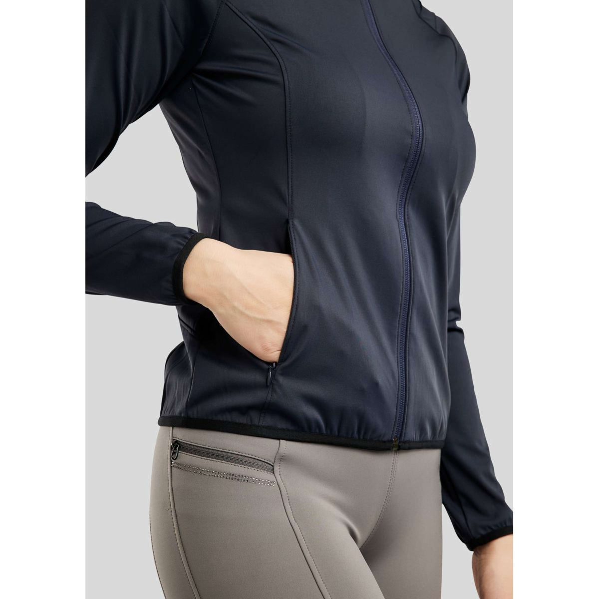 Montar Blouson MoPearl Pintuck Gun Metal Crystals Marin