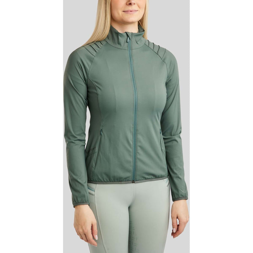 Montar Blouson MoPearl Pintuck Gun Metal Crystals Jade