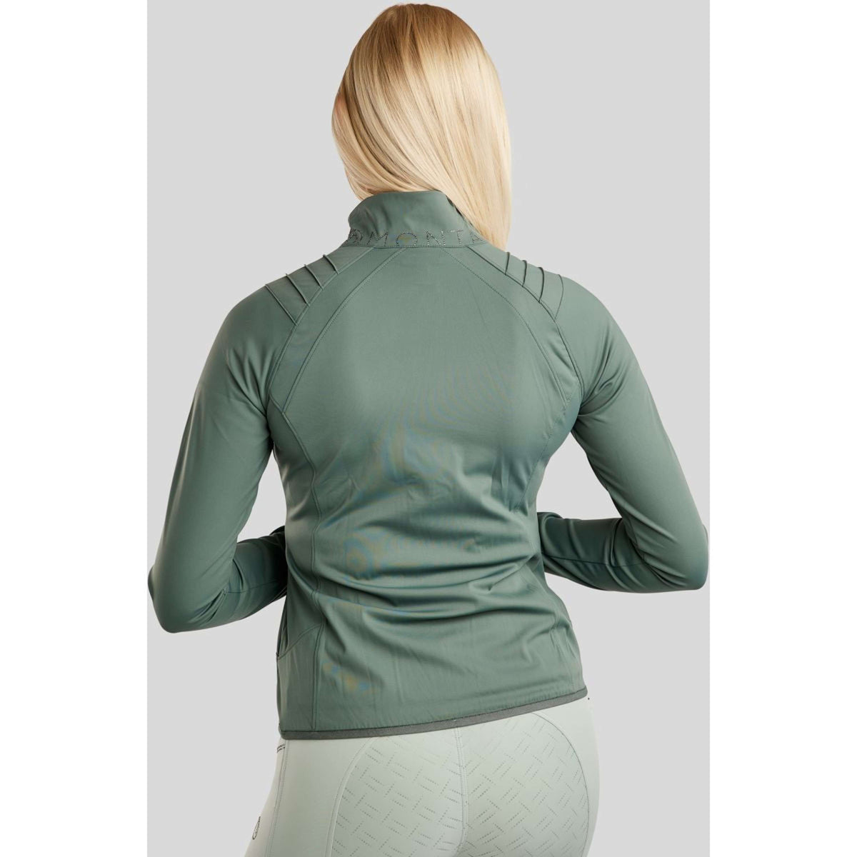 Montar Blouson MoPearl Pintuck Gun Metal Crystals Jade