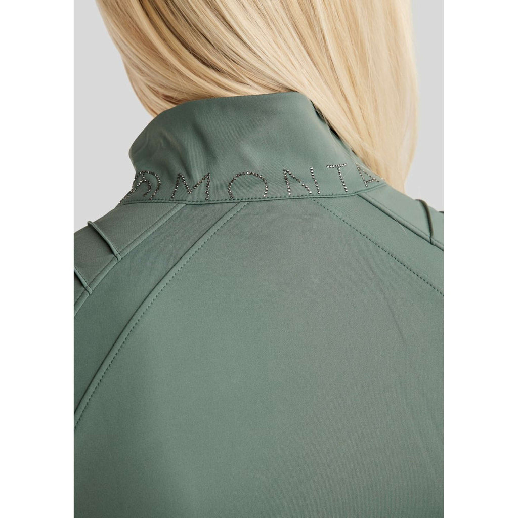Montar Blouson MoPearl Pintuck Gun Metal Crystals Jade