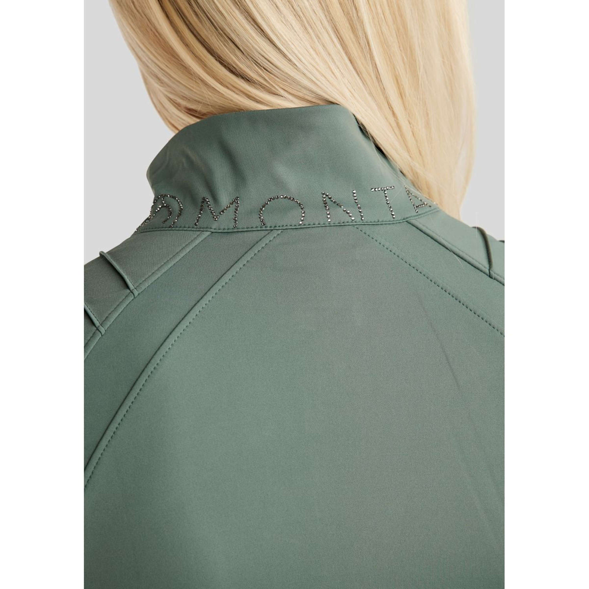 Montar Blouson MoPearl Pintuck Gun Metal Crystals Jade