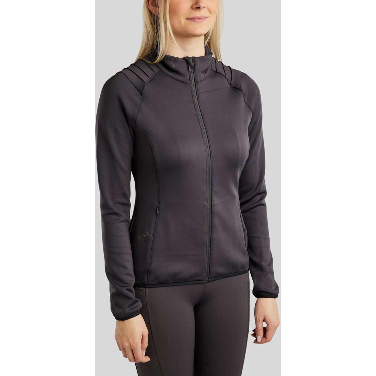 Montar Blouson MoPearl Pintuck Gun Metal Crystals Slate Grey