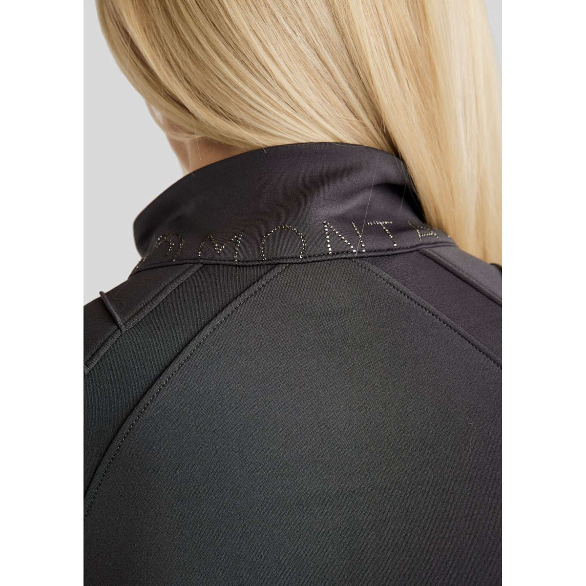 Montar Blouson MoPearl Pintuck Gun Metal Crystals Slate Grey