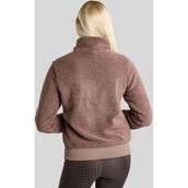 Montar Pull MoEbba Q-Zip Teddy Pile Golden Quartz Nougat Brown