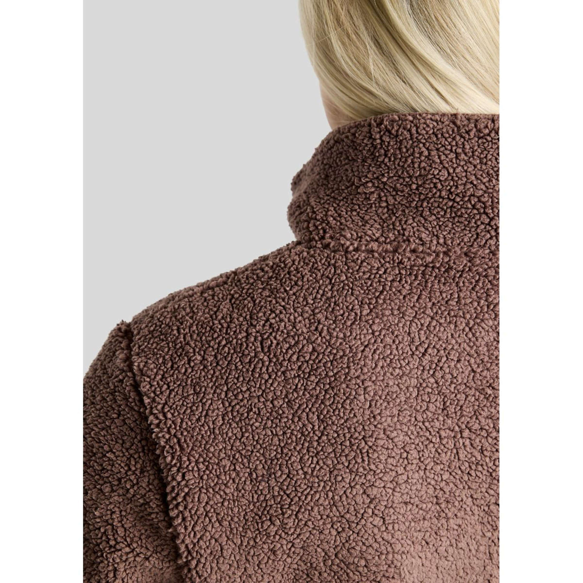 Montar Pull MoEbba Q-Zip Teddy Pile Golden Quartz Nougat Brown