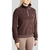 Montar Pull MoEbba Q-Zip Teddy Pile Golden Quartz Black Peony