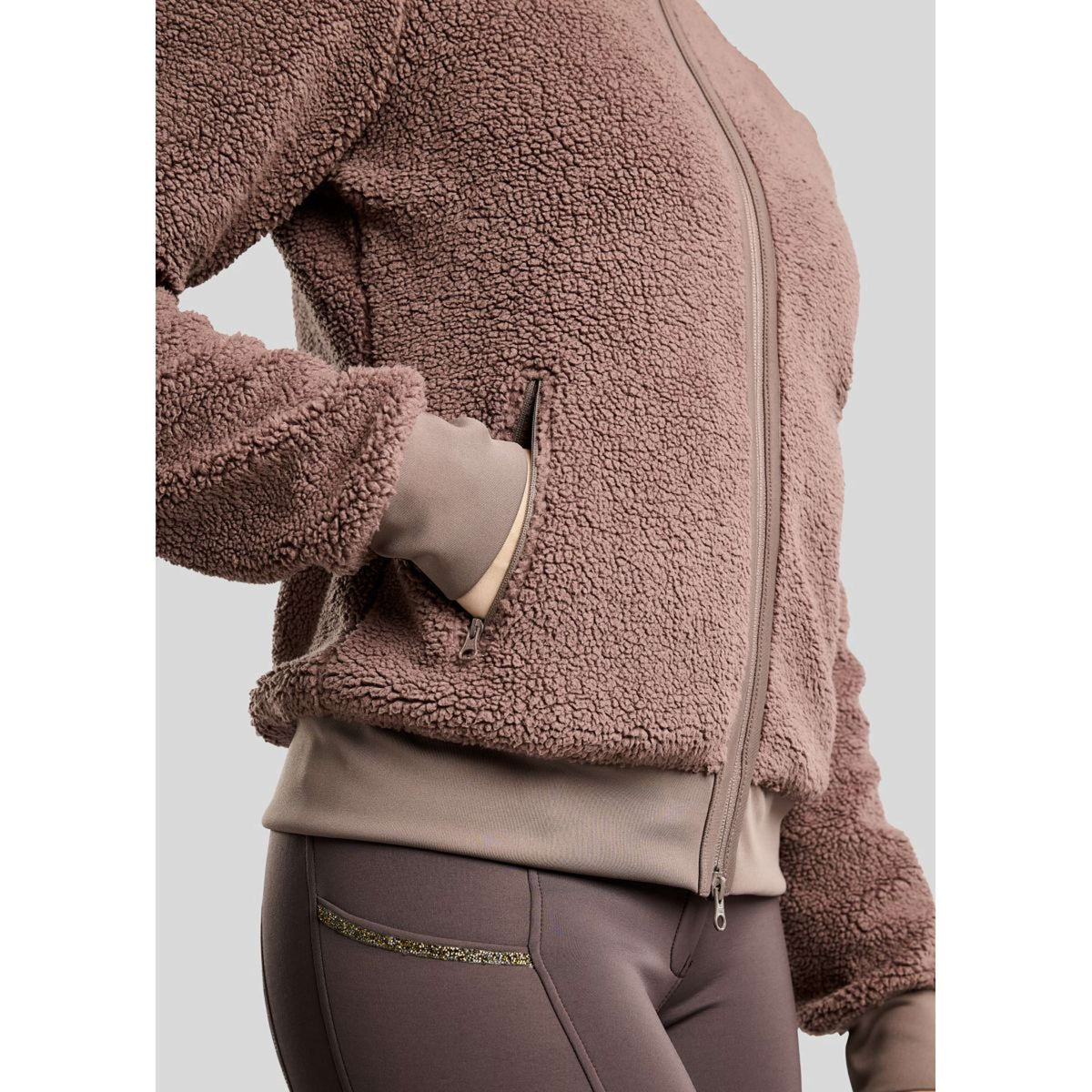 Montar Veste MoEbba Teddy Pile Golden Quartz Nougat Brown