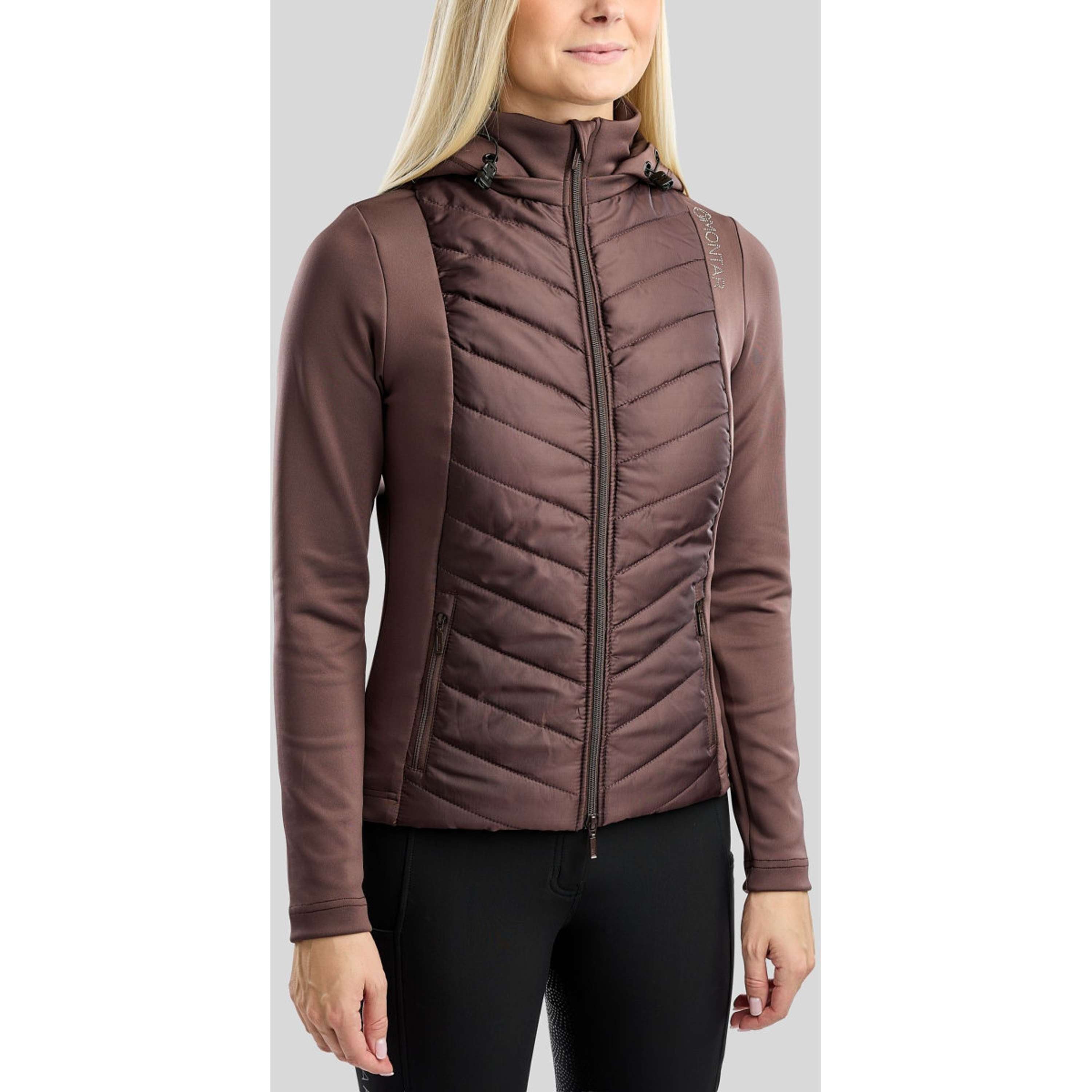 Montar Blouson MoEverline Hybrid Detachable Hood Golden Quartz Crystals Black Peony