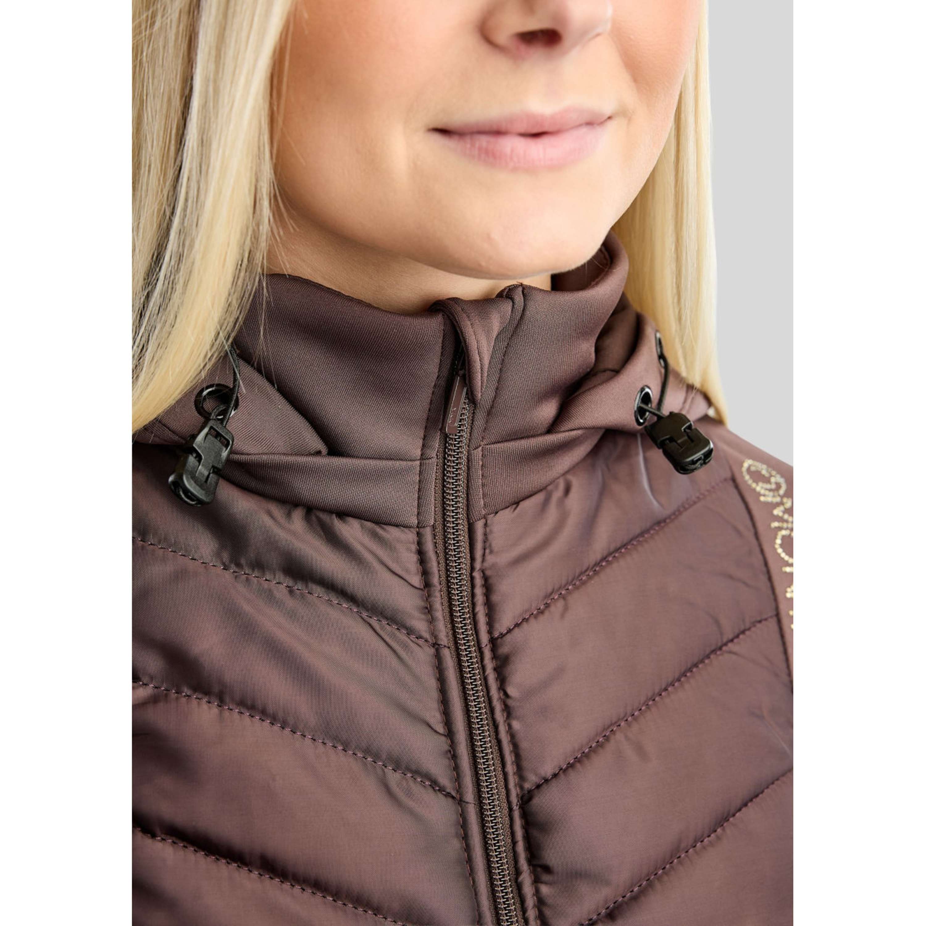 Montar Blouson MoEverline Hybrid Detachable Hood Golden Quartz Crystals Black Peony