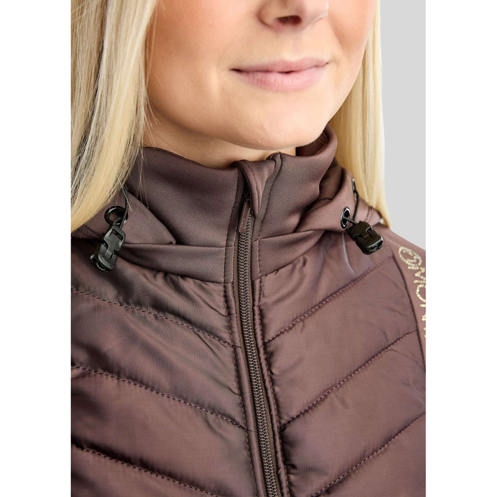 Montar Blouson MoEverline Hybrid Detachable Hood Golden Quartz Crystals Black Peony