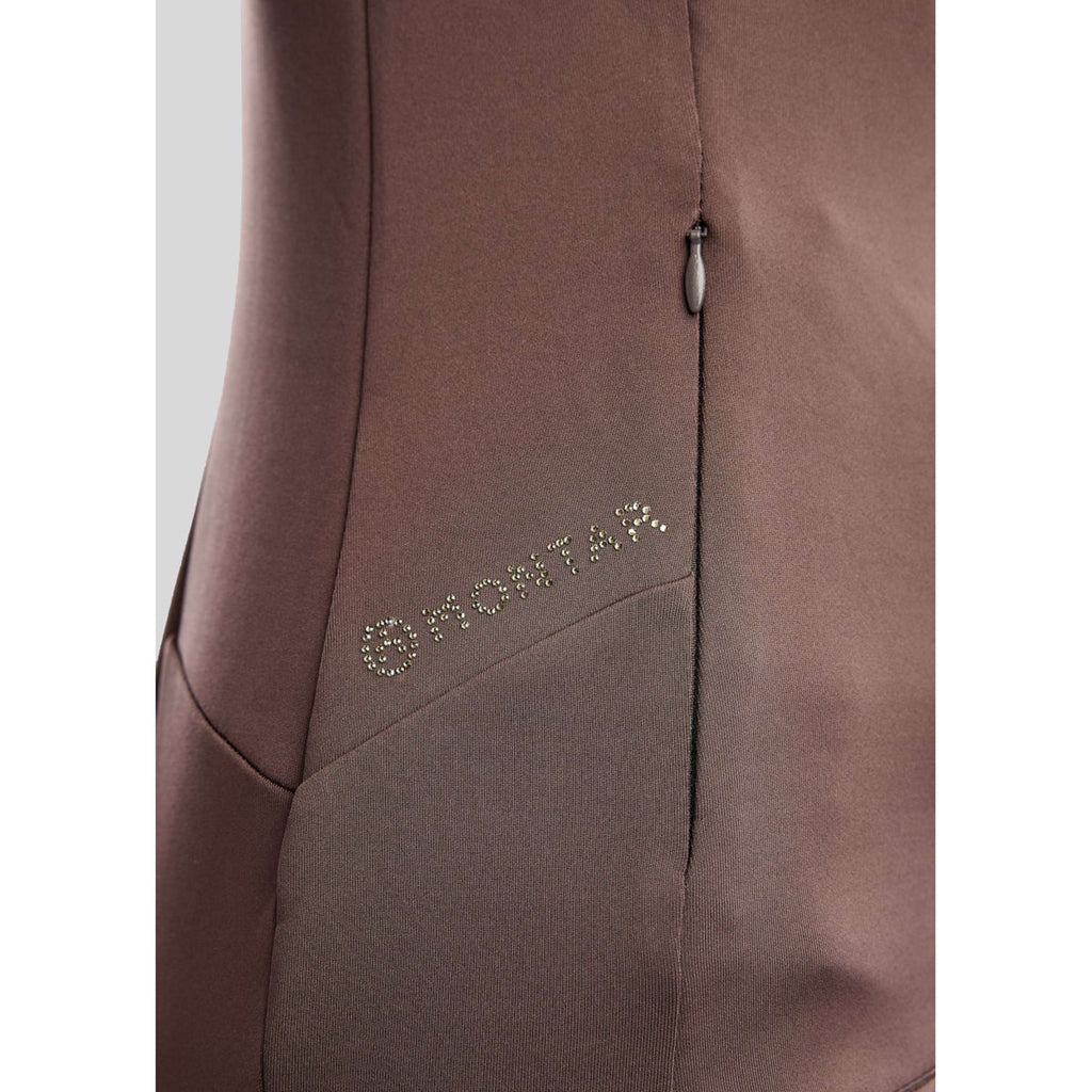 Montar Blouson MoEverline Golden Quartz Crystals High Collar Black Peony