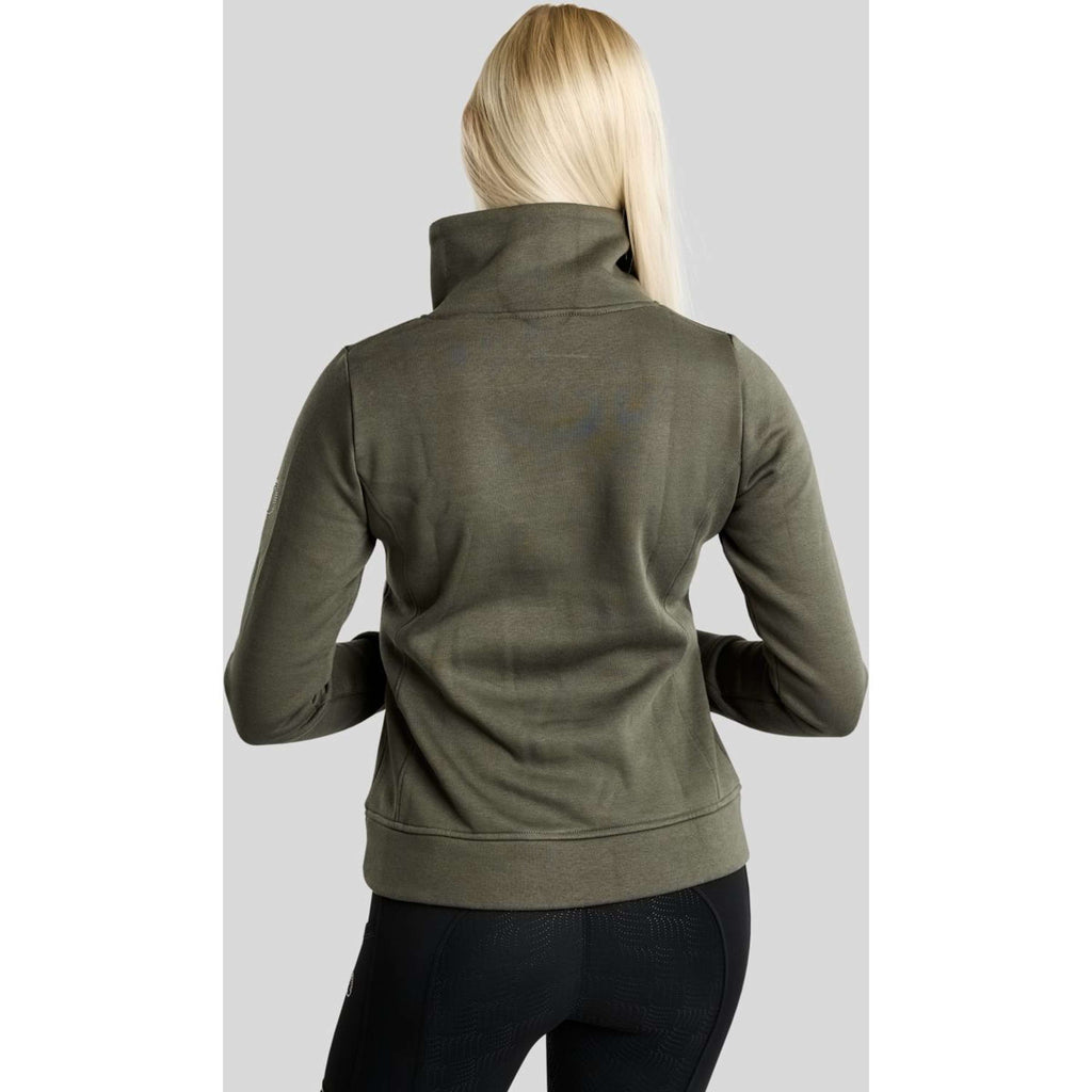Montar Pull-over MoNaja High Collar Golden Quartz Crystals Forest Green