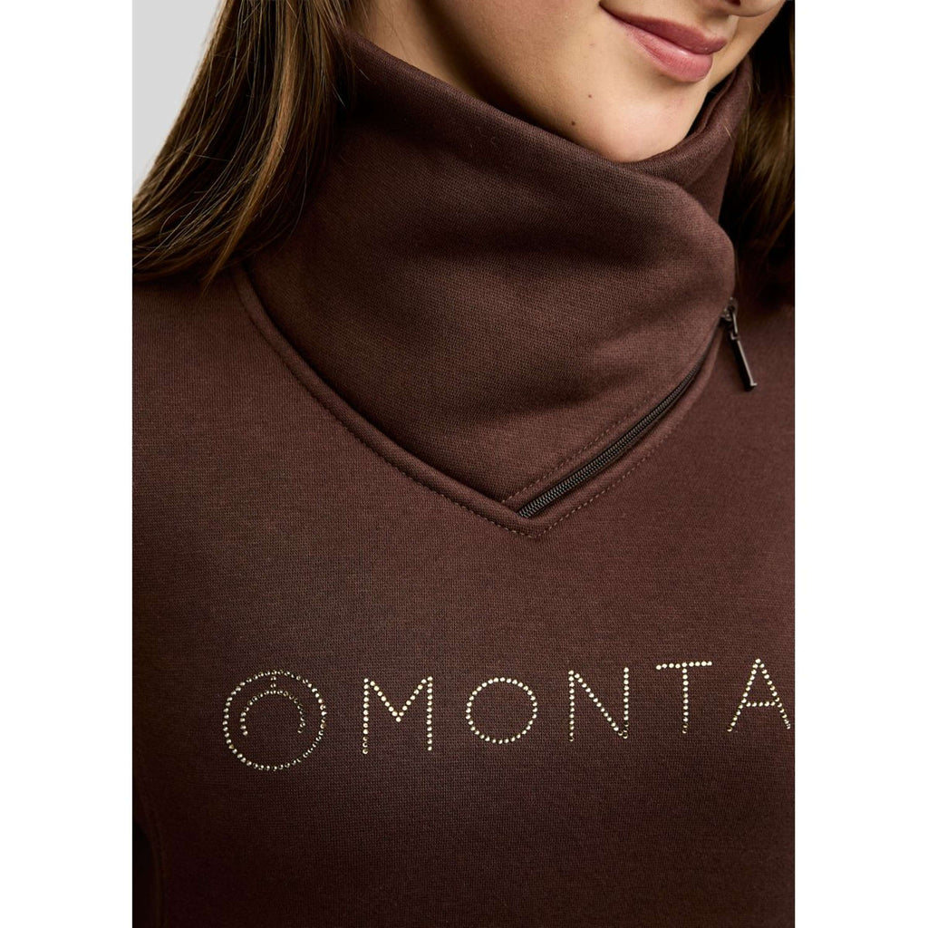 Montar Pull-over MoNaja High Collar Golden Quartz Crystals Kids Black Peony