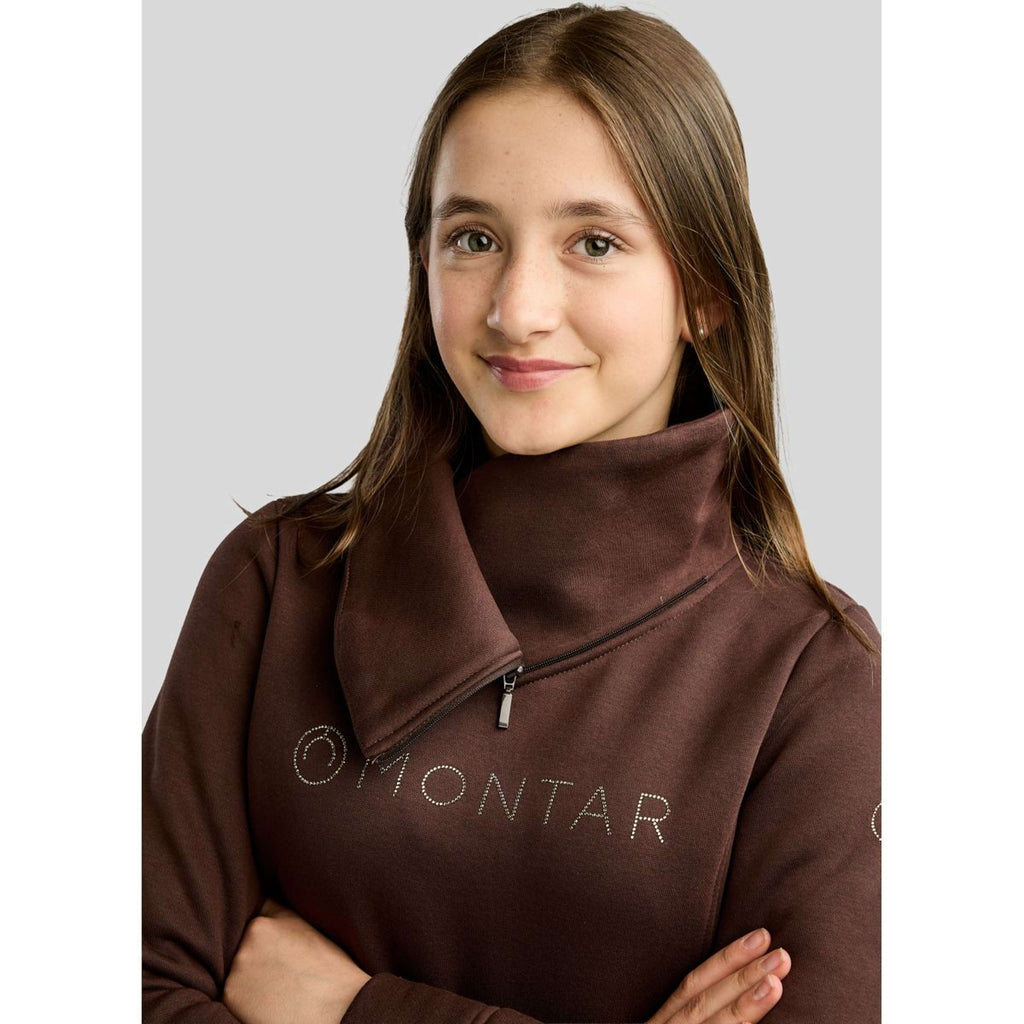Montar Pull-over MoNaja High Collar Golden Quartz Crystals Kids Black Peony