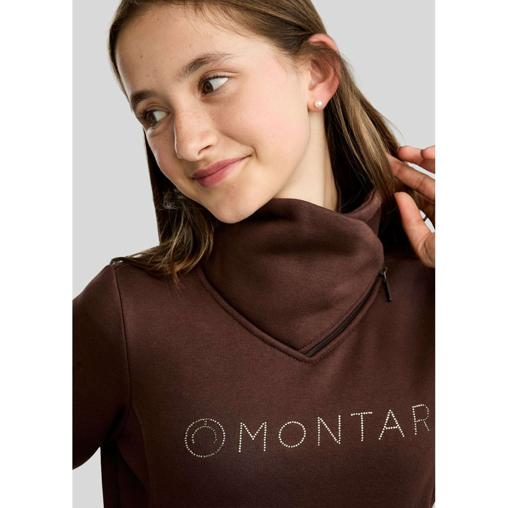 Montar Pull-over MoNaja High Collar Golden Quartz Crystals Kids Black Peony