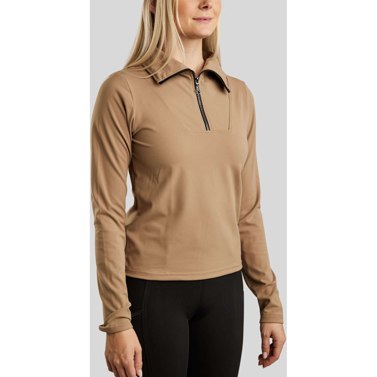 Montar Chemise MoRachel Quarter Zip Latte