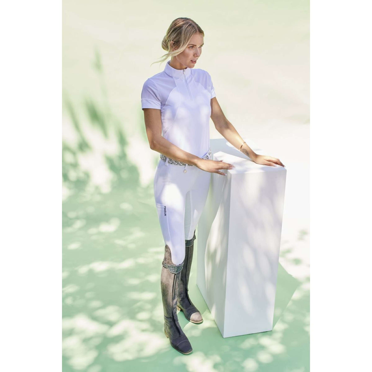 Pikeur Pantalon d'Équitation New Lugana Full Grip Blanc