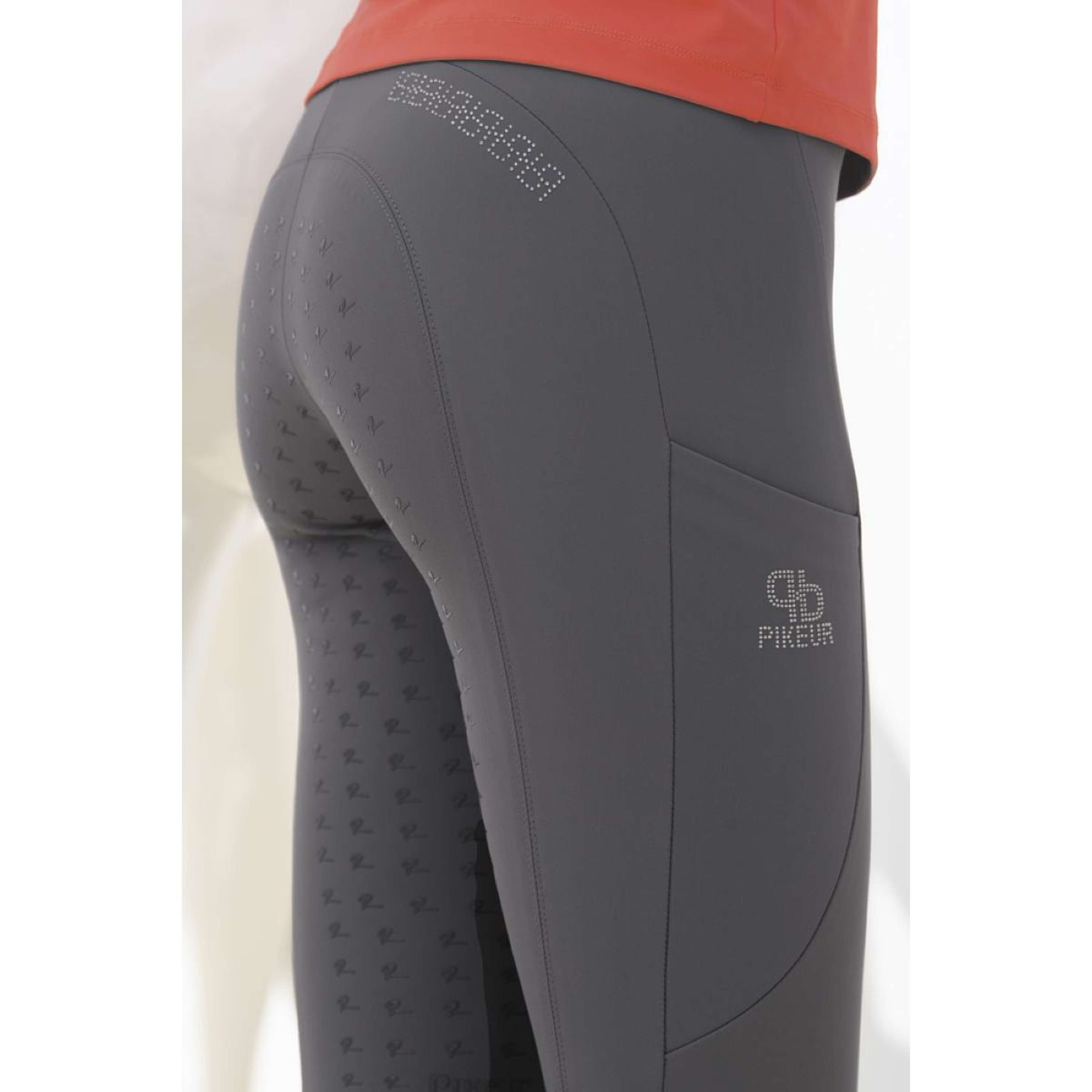 Pikeur Legging d'Équitation Tiffini SD Full Grip Gris clair