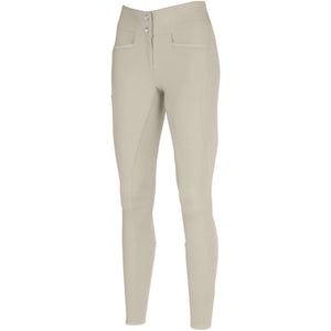 Pikeur Pantalon d'Équitation Violette Full Grip Vanilla Cream