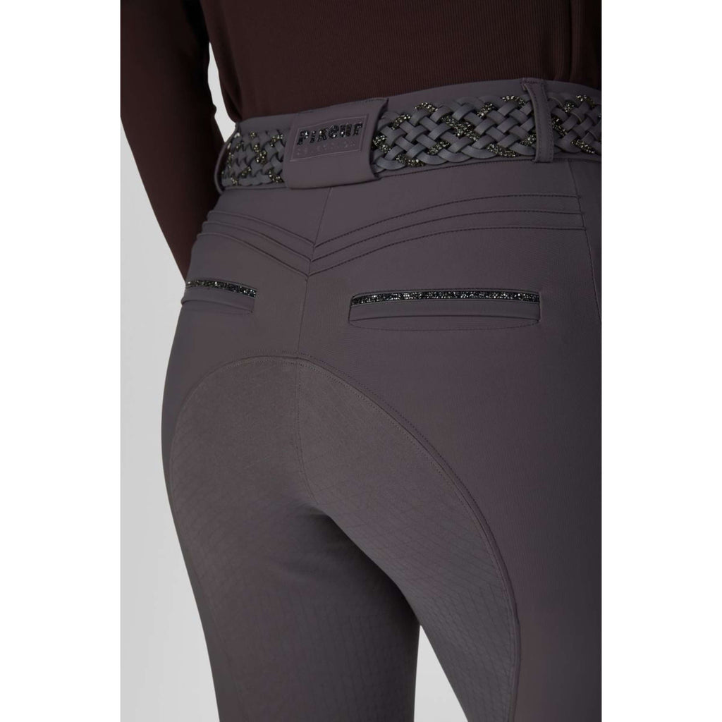 Pikeur Pantalon d'Équitation Ceelina GridTexLeather Highwaist Full Grip Basalt Grey