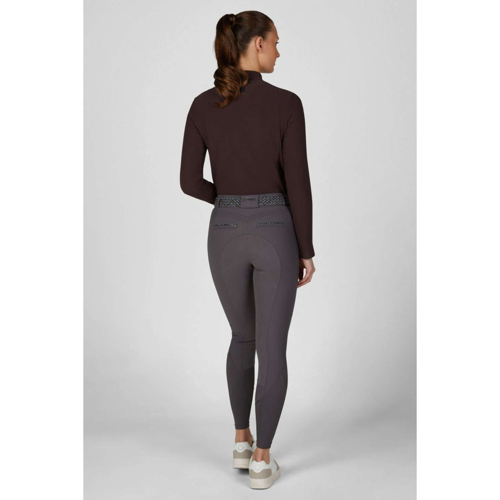 Pikeur Pantalon d'Équitation Ceelina GridTexLeather Highwaist Full Grip Basalt Grey