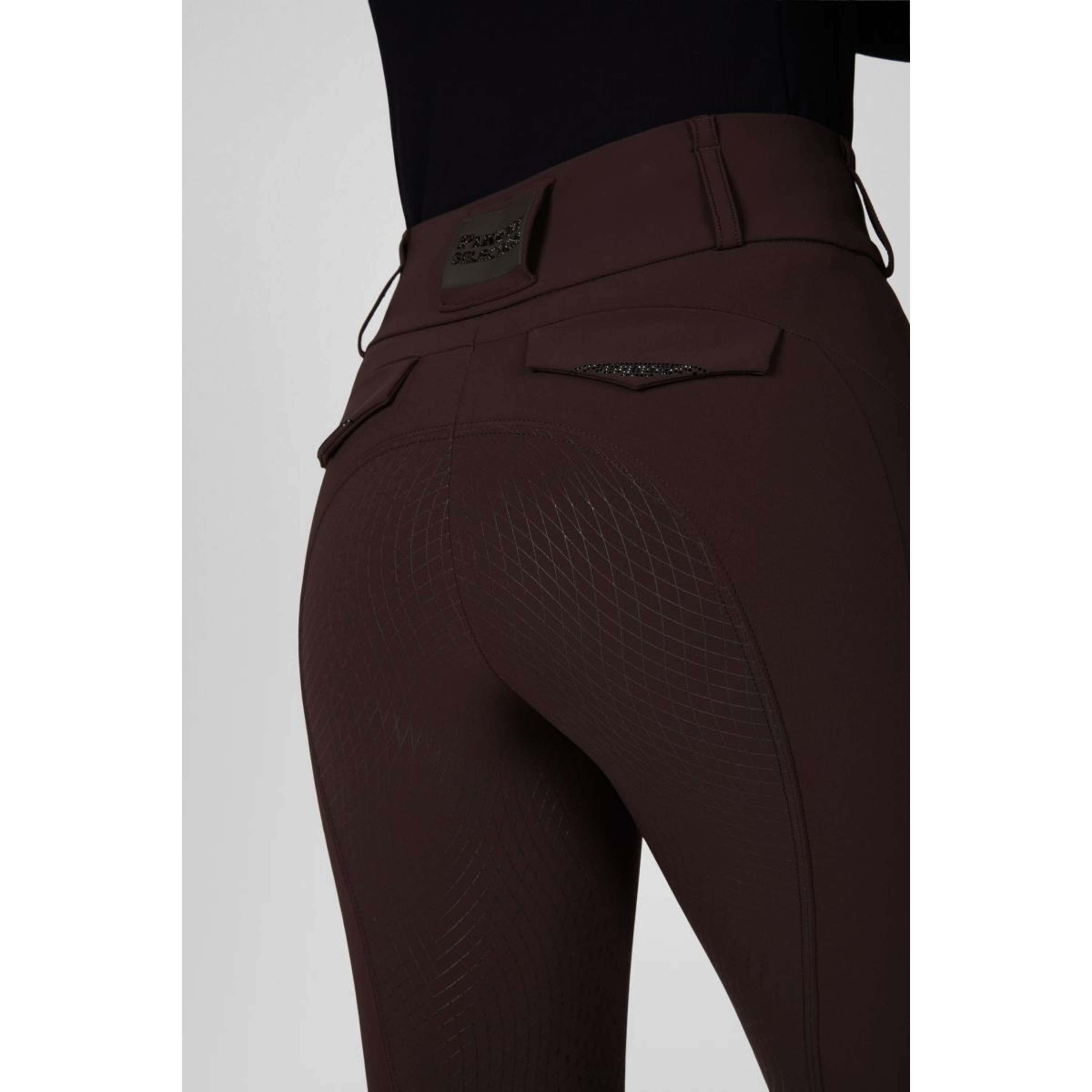Pikeur Pantalon d'Équitation Cantira MatrixGripTec Highwaist Full Grip Marron chocolat