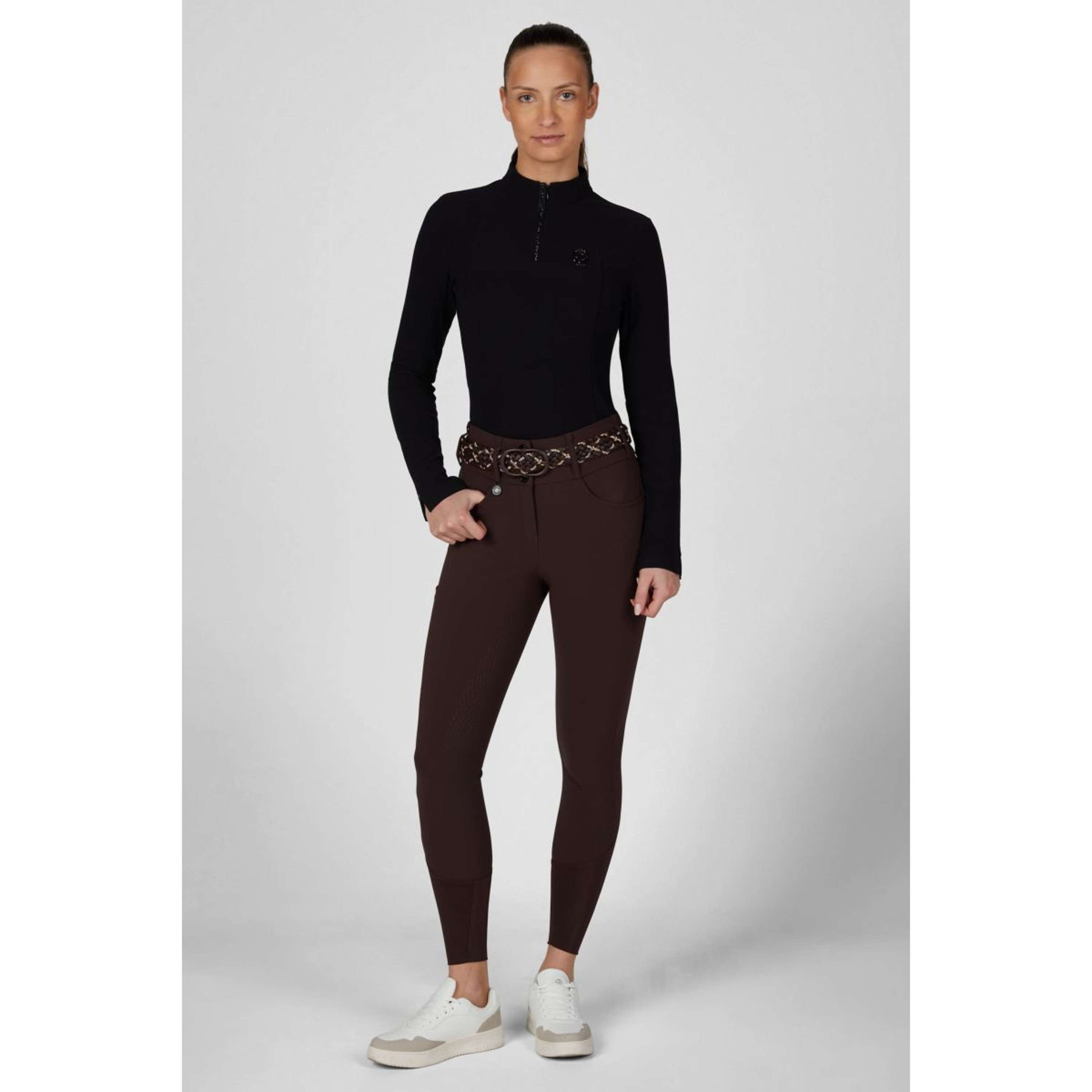 Pikeur Pantalon d'Équitation Cantira MatrixGripTec Highwaist Full Grip Marron chocolat Pikeur Pantalon d'Équitation Cantira MatrixGripTec Highwaist Full Grip Marron chocolat