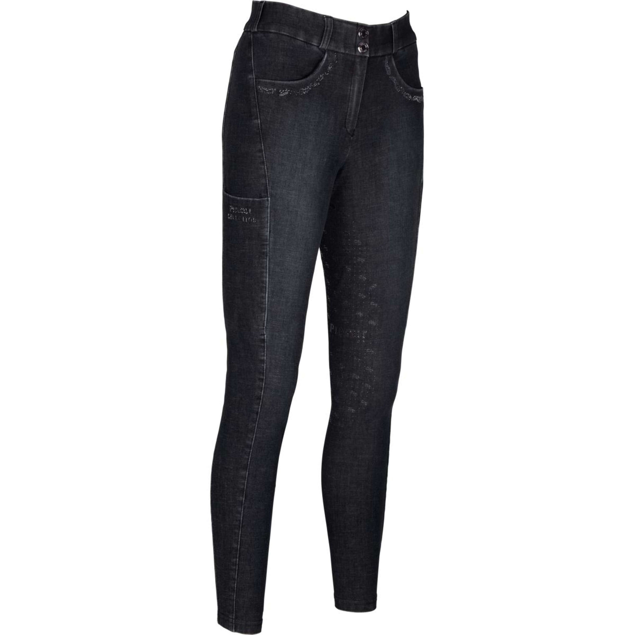 Pikeur Pantalon d'Équitation Brinja Midwaist Full Grip Denim Noir