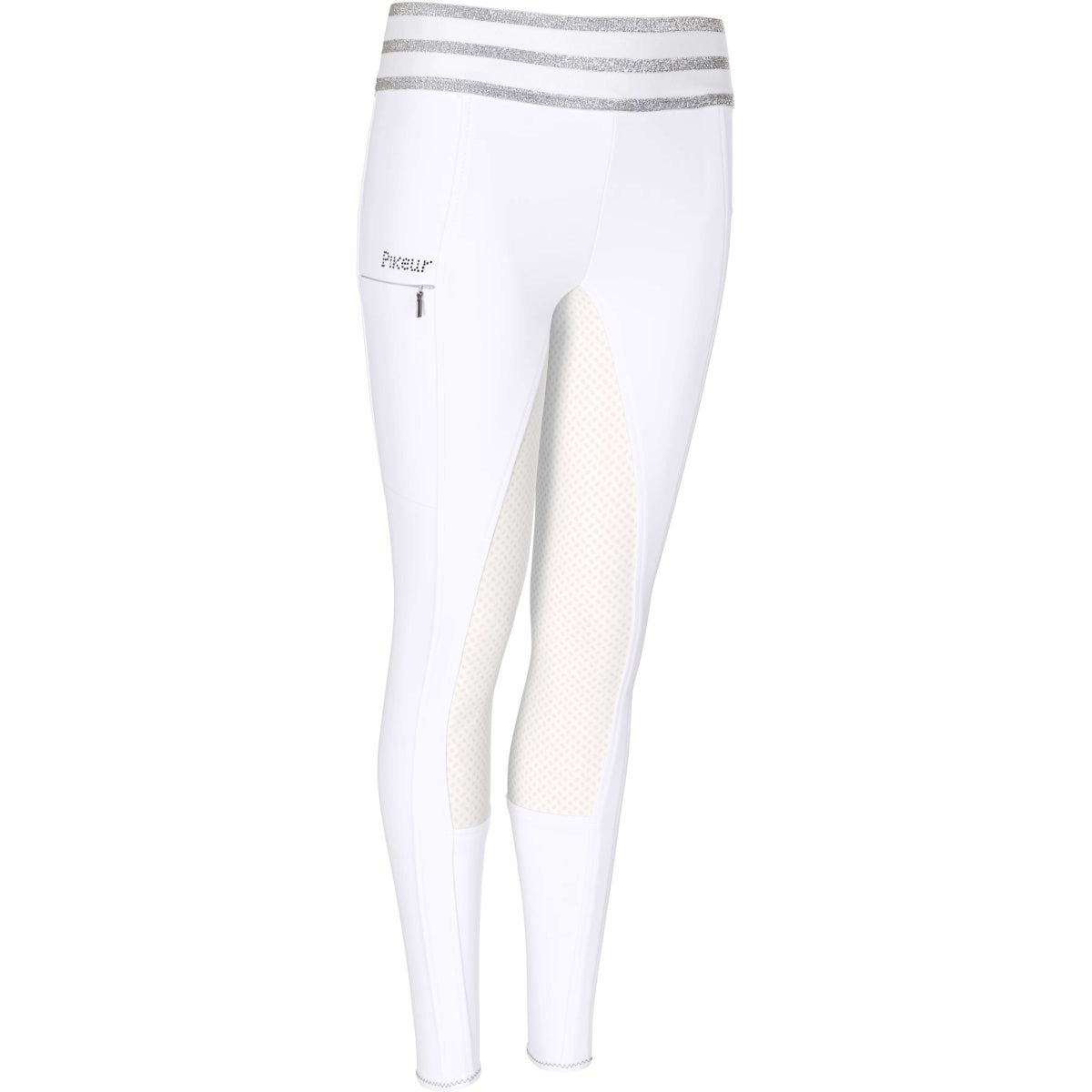 Pikeur Legging d'Équitation Ida Athleisure Full Grip Enfants Blanc