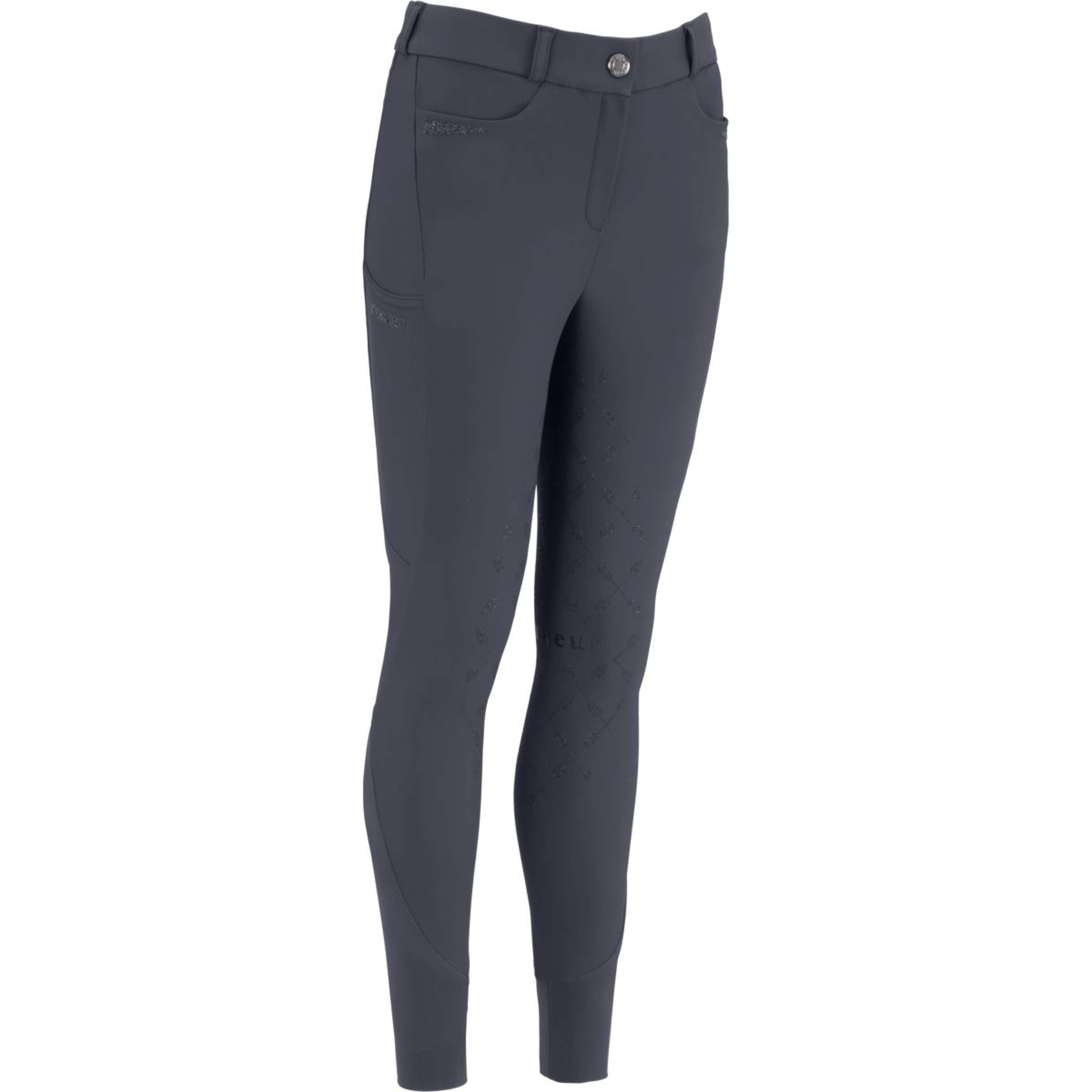 Pikeur Pantalon d'Équitation Ceelina GripTec Kids Midwaist Full Grip Graphite Blue