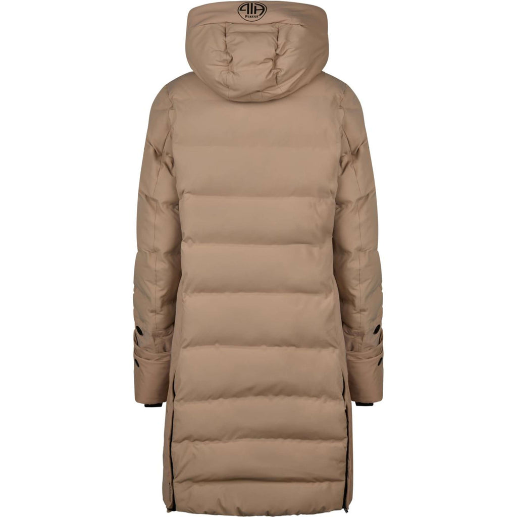 Pikeur Veste Longue Quilted Raincoat Athleisure AW26 Mocha Cream
